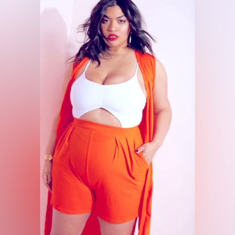 Rebdolls orange duster size large nwot